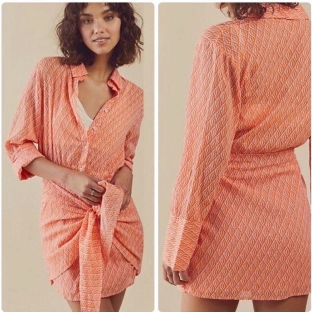 Free People Orange Patterned Dress‎
